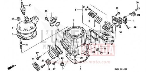 CULASSE/CYLINDRE CR500RS de 1995